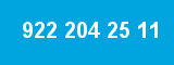 922 204 25 11